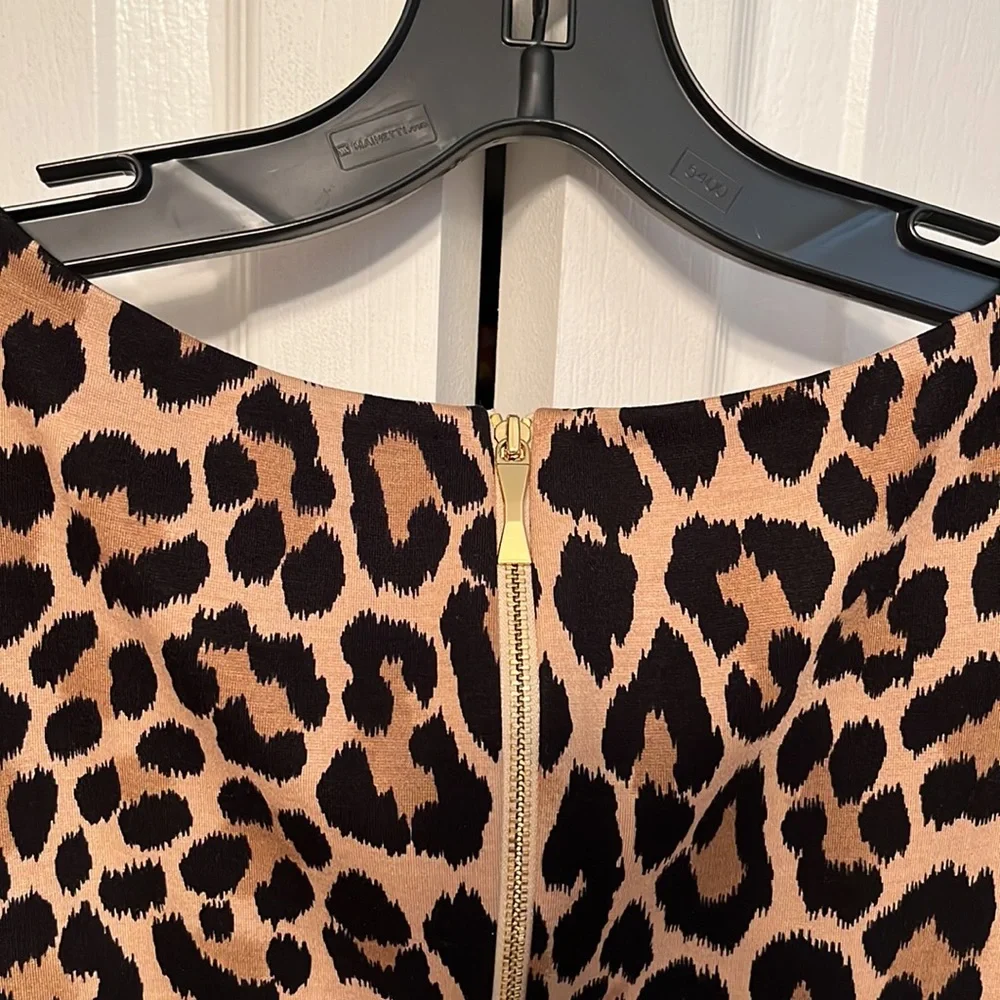 Kate Spade Leopard Ponte Dress Womens Size 6